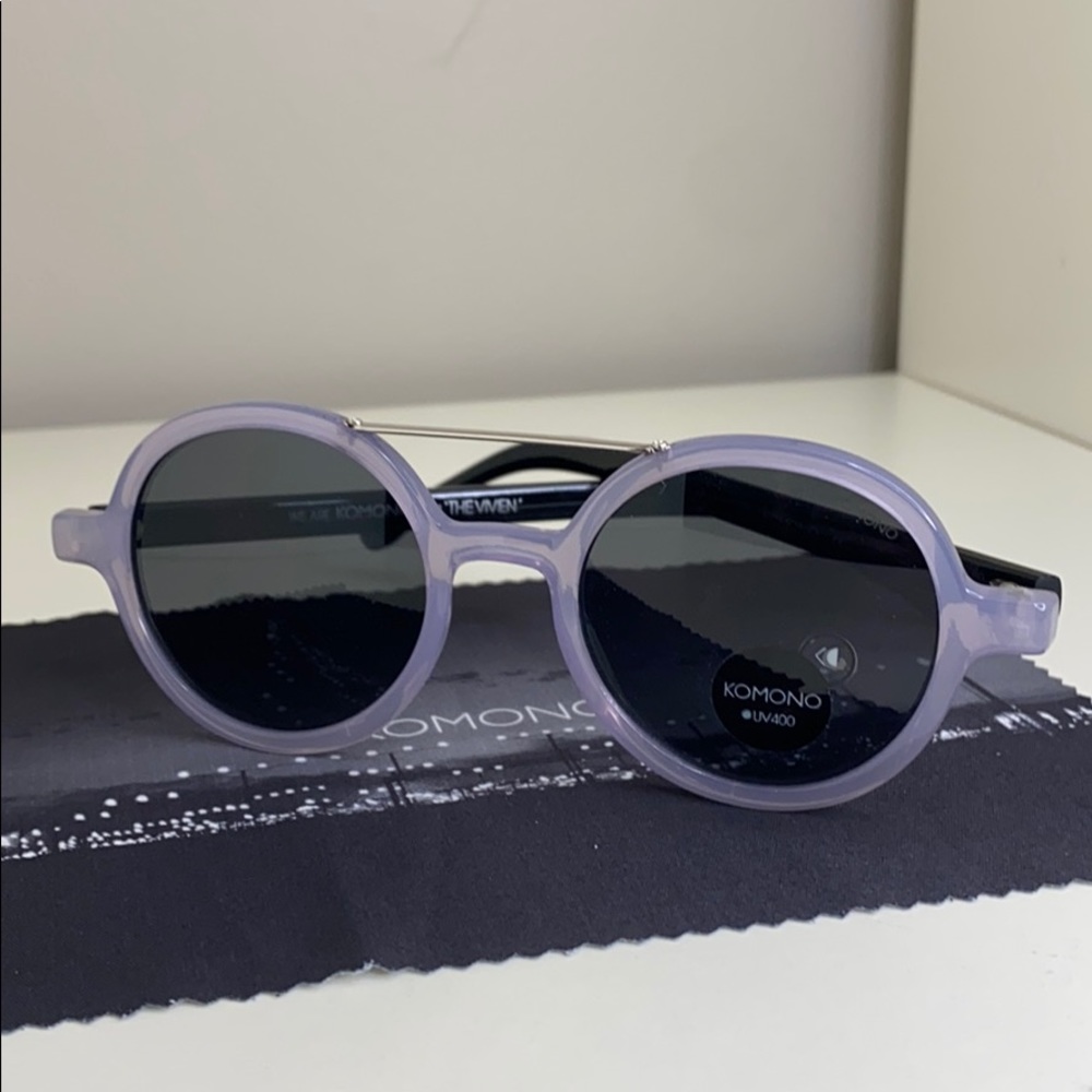 Komono Girl's Sunglasses Round Purple Black NEW - Picture 4 of 14